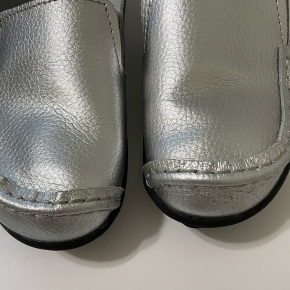 Silver Orthopedic Leather Flats Size 40 - Picture 9 of 12
